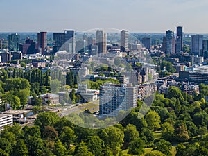 Cityscape of Rotterdam with its building