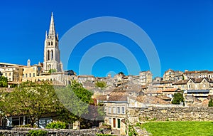 Cityscape of Saint-Emilion town, a UNESCO heritage site in France