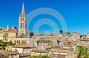 Cityscape of Saint-Emilion town, a UNESCO heritage site in France