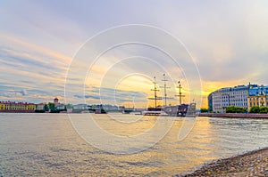 Cityscape of Saint Petersburg city