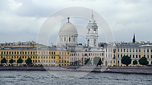 Cityscape of Saint Petersburg city with St. Catherine\'s Church