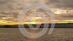 Cityscape of Saint Petersburg at dawn