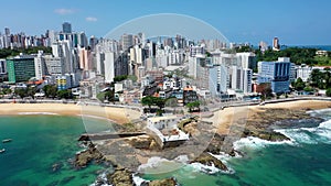 Cityscape of Salvador state of Bahia Brazil. Tropical scene tourism city.