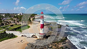 Cityscape of Salvador state of Bahia Brazil. Tropical scene tourism city.