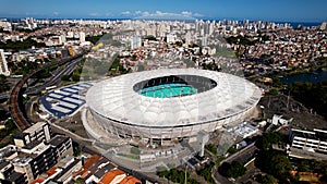 Cityscape of Salvador state of Bahia Brazil. Tropical scene tourism city.