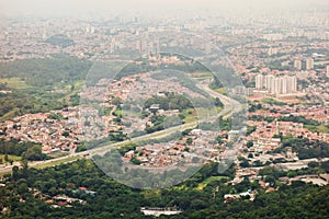 Cityscape, Sao Paulo / Brazil: view from Jaragua Peak, highest point in the city