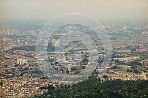 Cityscape, Sao Paulo / Brazil: view from Jaragua Peak, highest point in the city