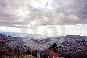 Cityscape of Sarajevo a capital city of Bosnia and Herzegovina