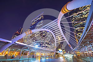 Cityscape of Sathorn in Bangkok.