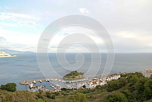 Cityscape with sea view at Herradura, Andalusia, Spain photo