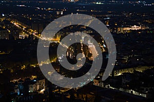 Cityscape seen from Mirador del Barranco del Abogado Lookout in Granada, Spain photo