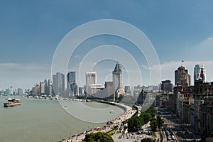 Cityscape of in Shanghai bund with modern buildings at Shanghai, China.