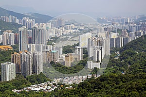 The cityscape of Shatin, Hong Kong