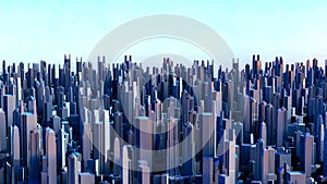 Cityscape skyscrapers concept background3d rendering