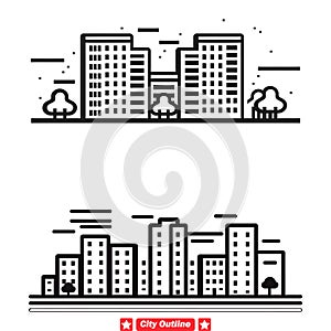 Cityscape Symphony Compose Stunning Urban Landscapes with Our Comprehensive Vector Set
