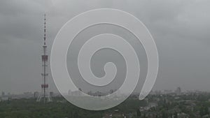 Cityscape Timelapse with Storm Clouds