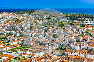 Cityscape of town Hvar, Croatia.