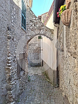 Cityscape of the town Segni photo