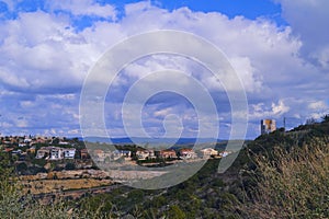 Cityscape of the town of Zichron Yaakov in autumn northwest Israel