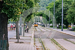 Cityscape with tram