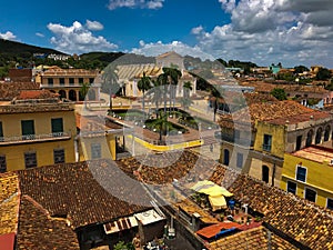 Cityscape of Trinidad, Cuba from view point