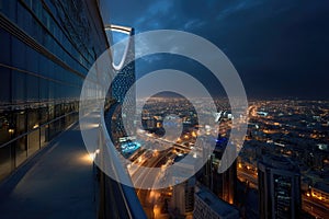 Night View of Riyadh Cityscape