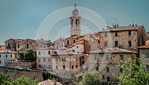 Cityscape of Urbania, renaissance historical small town