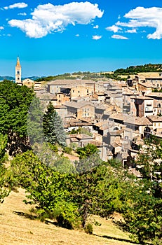 Cityscape of Urbino in Marche, Italy