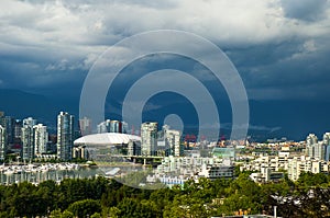 CityScape of Vancouver in British Columbia Canada
