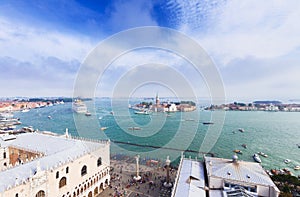 Cityscape of Venice lagoon, Italy