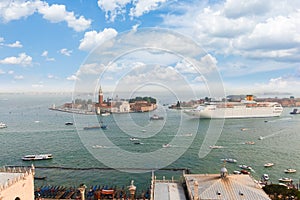 Cityscape of Venice lagoon, Italy