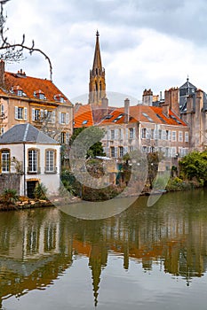 Cityscape view from the beautiful city of Metz in France