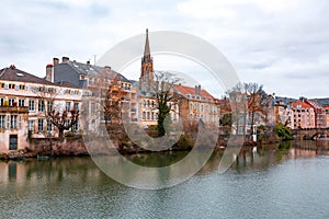 Cityscape view from the beautiful city of Metz in France