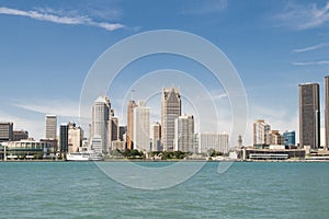 Cityscape View of Detroit Michigan photo