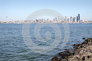 Cityscape View, Elliott Bay, Seattle, USA