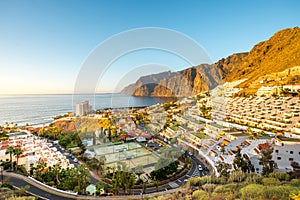 Cityscape view on Los Gigantes city