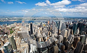 Cityscape view of Manhattan, New York City.