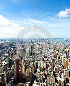 Cityscape view of Manhattan, New York City.