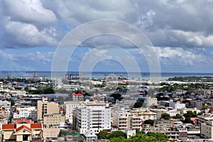 Cityscape View from the observation deck in the Fort Adelaide, Port Louis, Mauritius