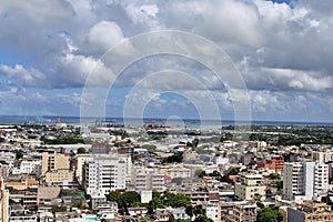 Cityscape View from the observation deck in the Fort Adelaide, Port Louis, Mauritius