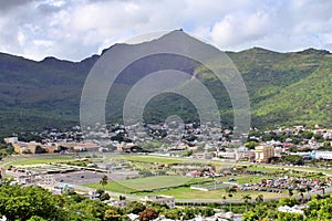 Cityscape View from the observation deck in the Fort Adelaide, Port Louis, Mauritius