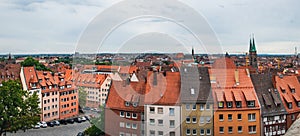 Cityscape view on the old town, Nurnberg, Germany