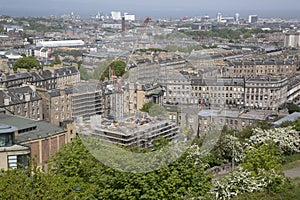 Cityscape of view over Edinburgh; Scotland