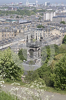 Cityscape of view over Edinburgh; Scotland