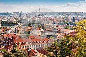Cityscape view of Prague