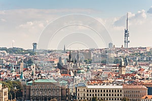 Cityscape view of Prague