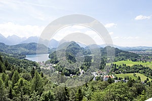 Cityscape view of Schwangau, Bavaria, Germany.