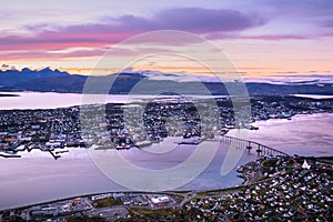 Cityscape view of Tromso, Norway