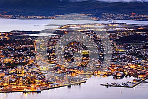 Cityscape view of Tromso, Norway