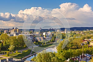 Cityscape of Vilnius, Lithuania. View from the Gediminas' Tower.